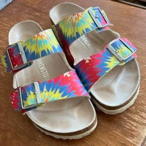 Tie dye Birkenstocks